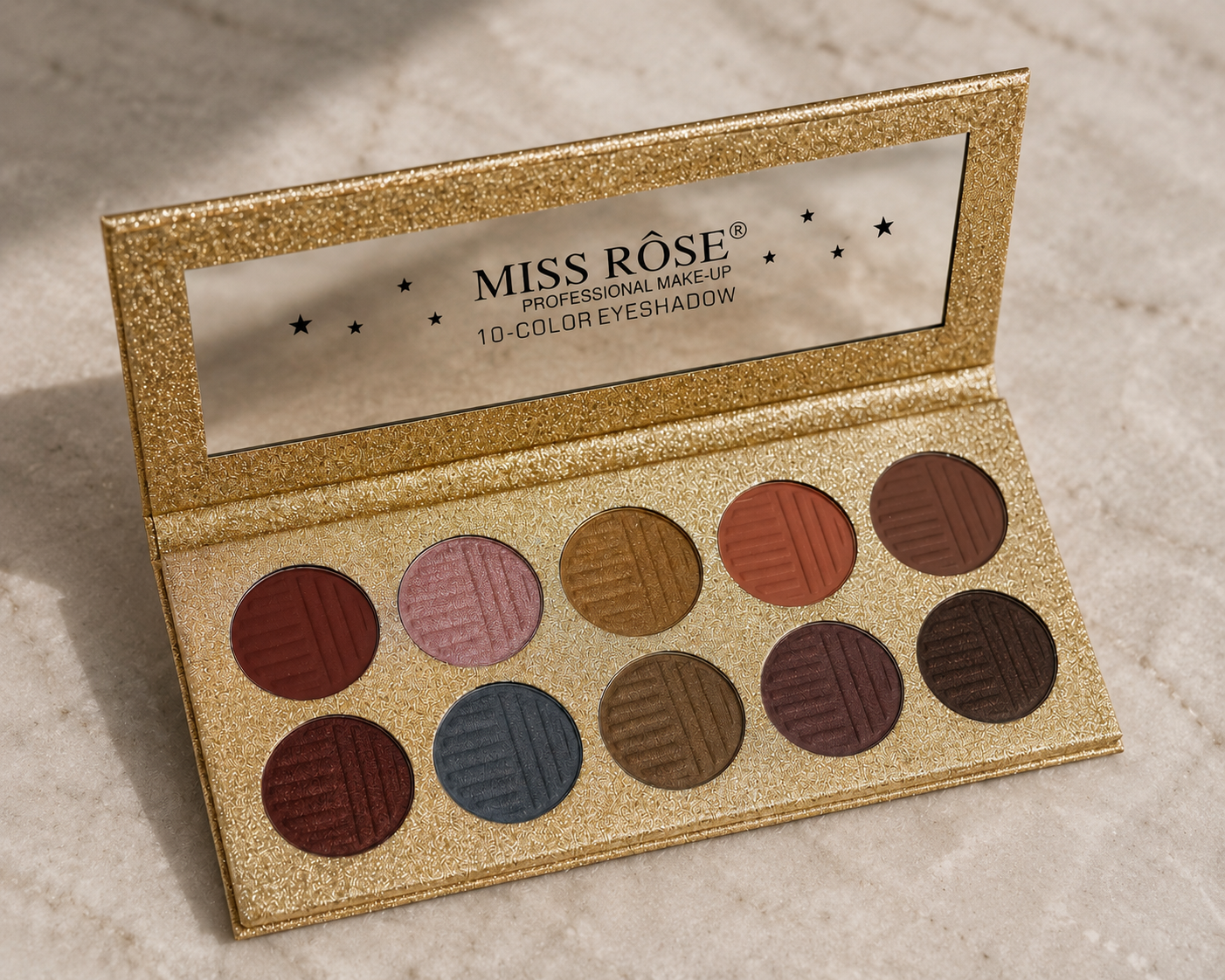 Miss Rose Golden Glow 10 Color Eyeshadow Palette