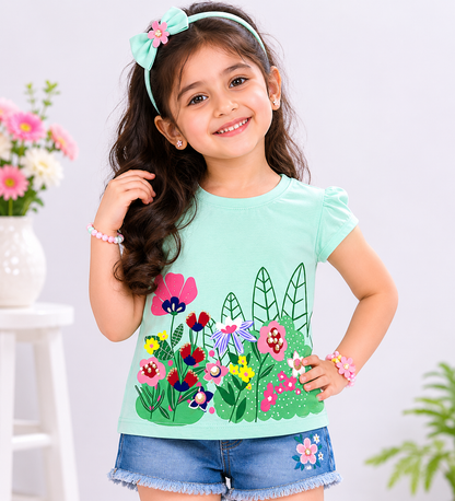 Garden Bloom Girls Shirt