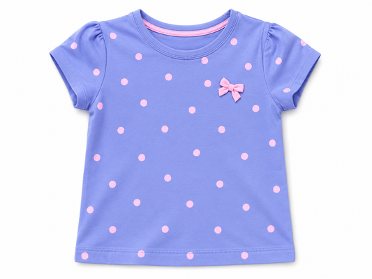 Premium Quality Girls Polka Dot Summer Shirt