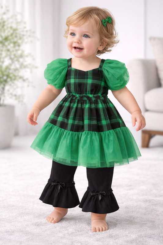 Green dress set