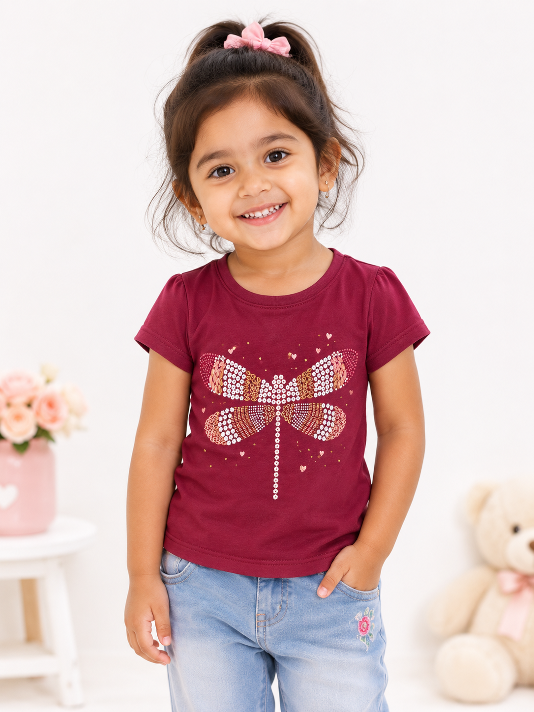 Sparkling Dragonfly Girls Shirt