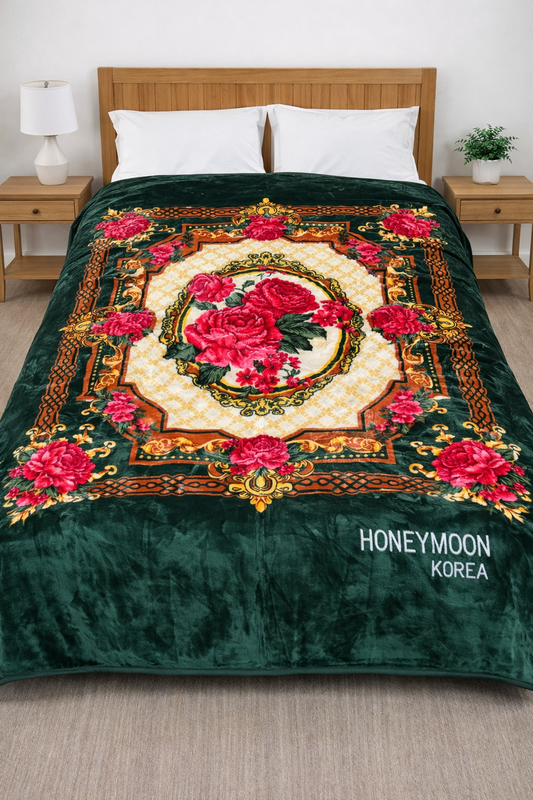 Imported Korea Super Soft Blanket | Luxury Floral Design