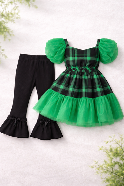 Green dress set