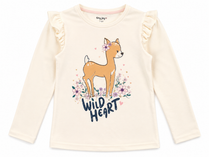 Wild Heart Deer Girls Shirt