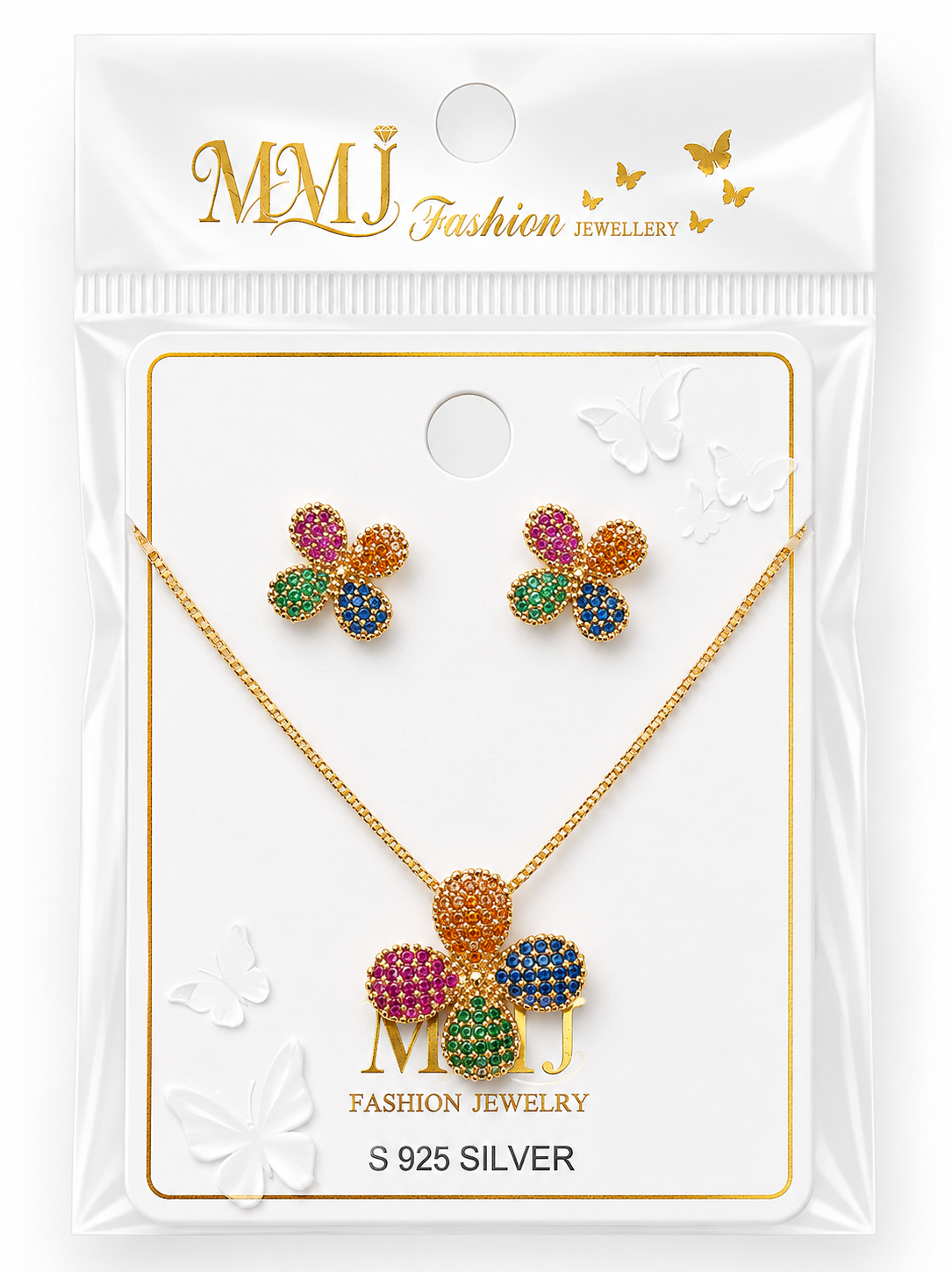 Rainbow Blossom Jewelry Set