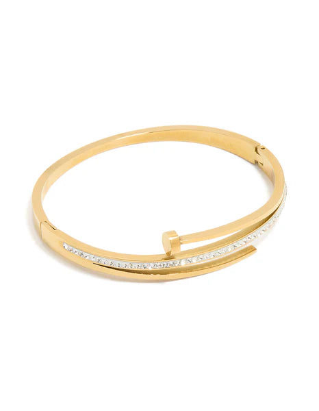 Crystal Elegance Open Bangle