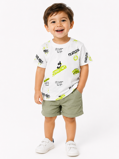 Premium Quality Boys Street Art Summer Shirt