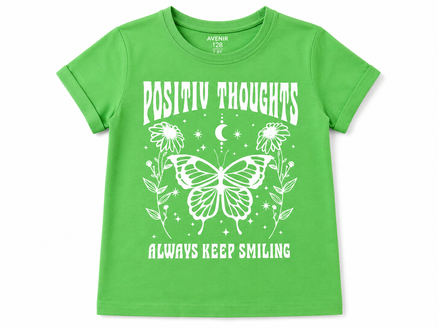 Premium Quality Positive Thoughts Girls Shirt