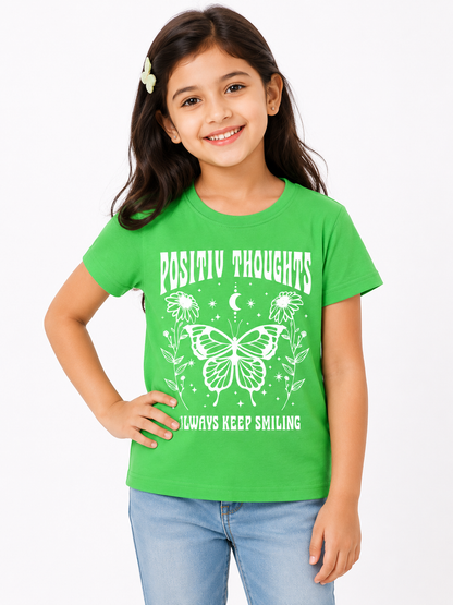 Premium Quality Positive Thoughts Girls Shirt