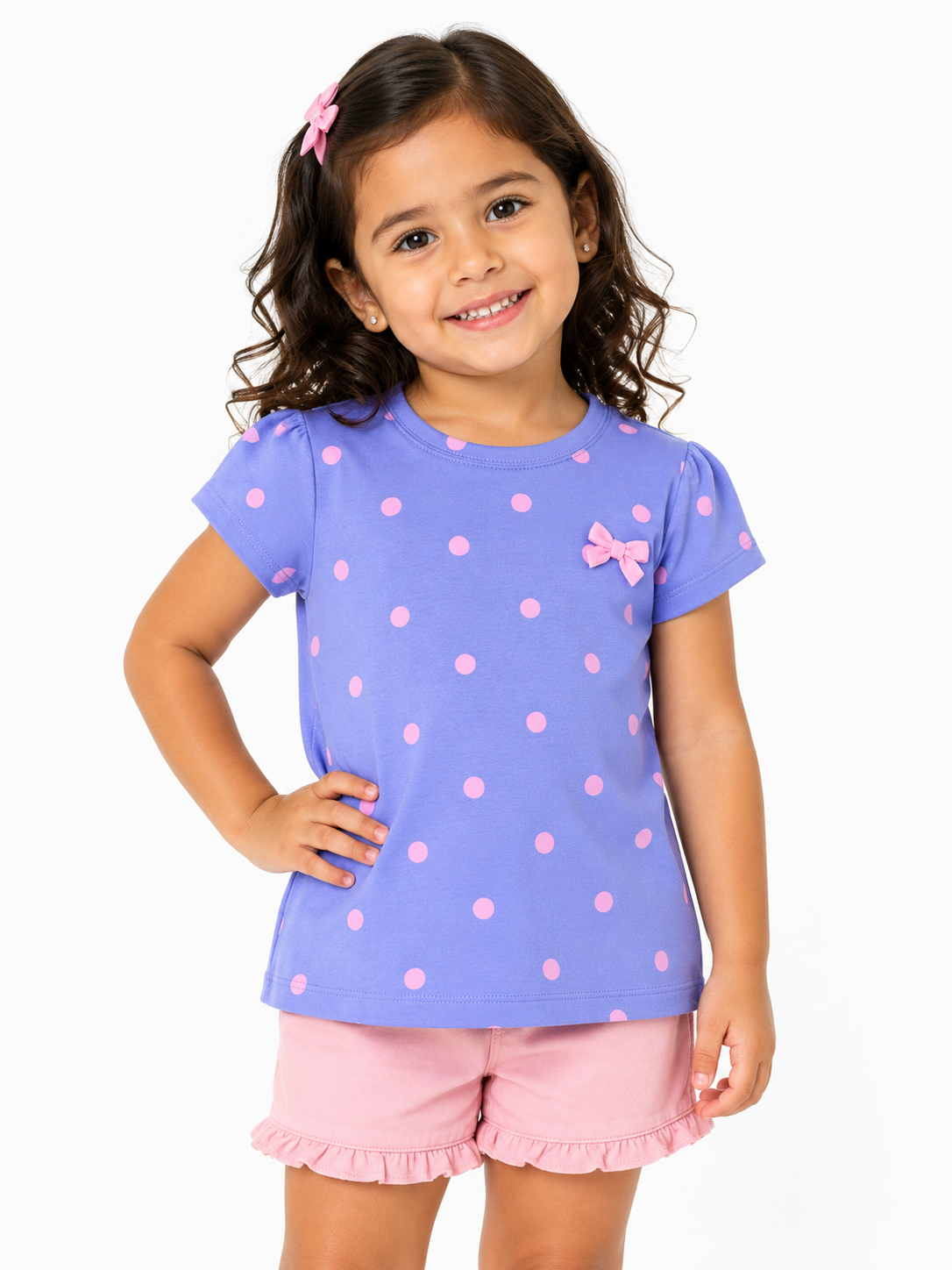 Premium Quality Girls Polka Dot Summer Shirt