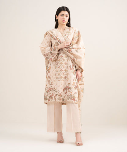 SAPPHIRE 3 PIECE - PRINTED ZARI LAWN SUIT