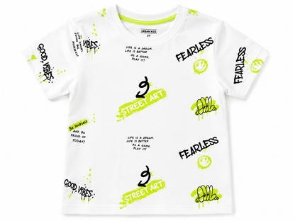 Premium Quality Boys Street Art Summer Shirt