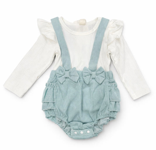 Baby Girl Bow Romper Set