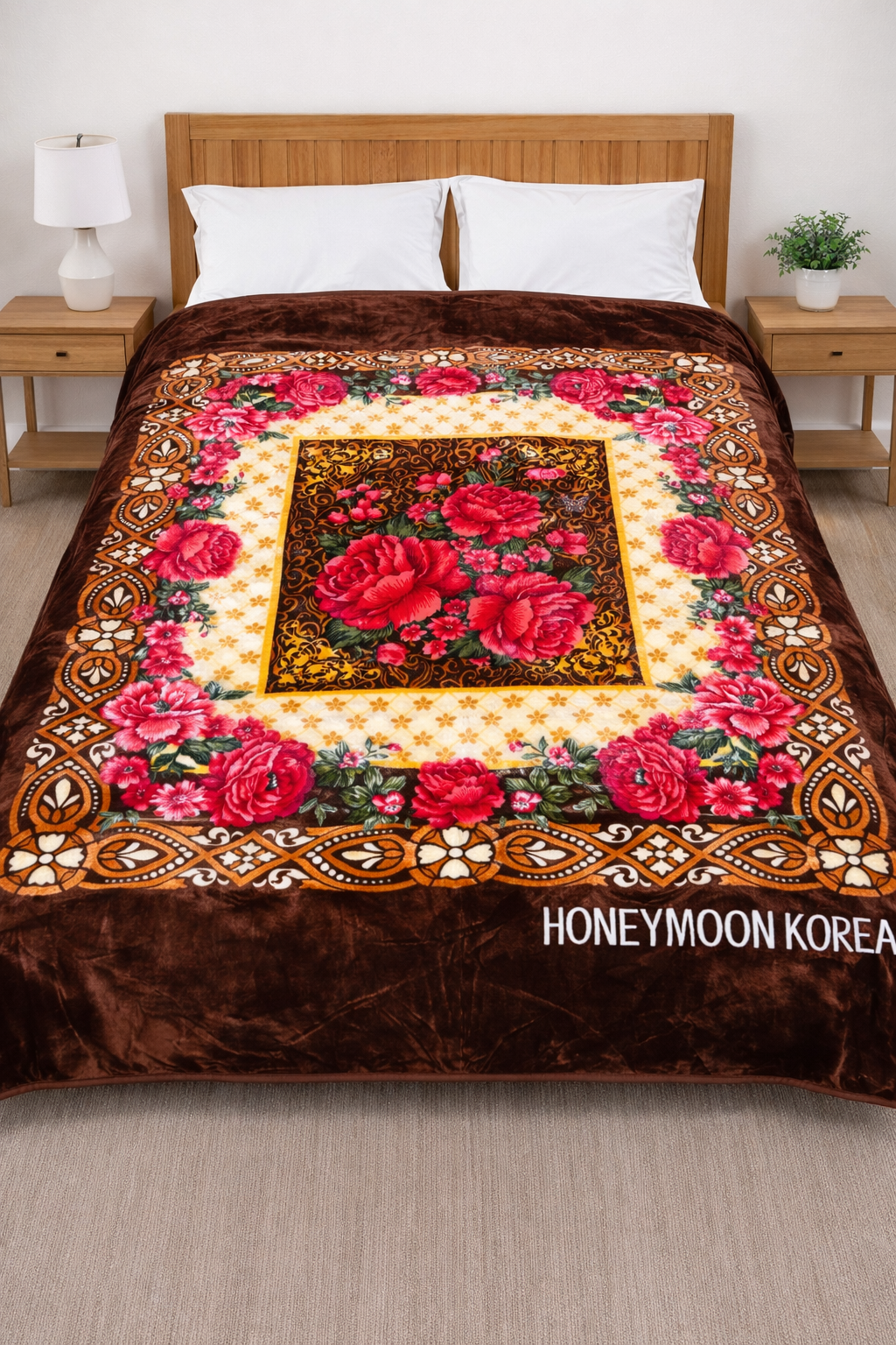 Imported Korea Super Soft Blanket | Luxury Floral Design