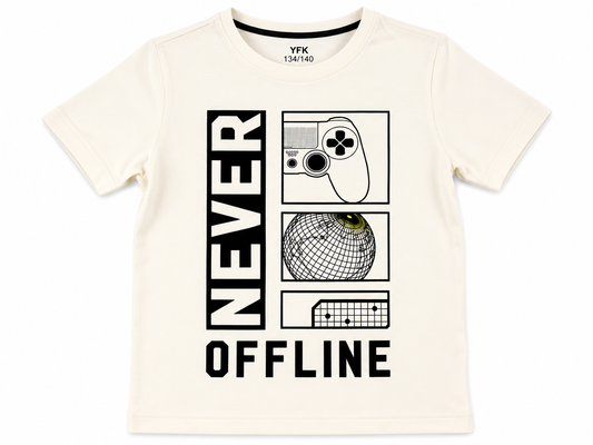 Never Offline Gamer Boys Shirt