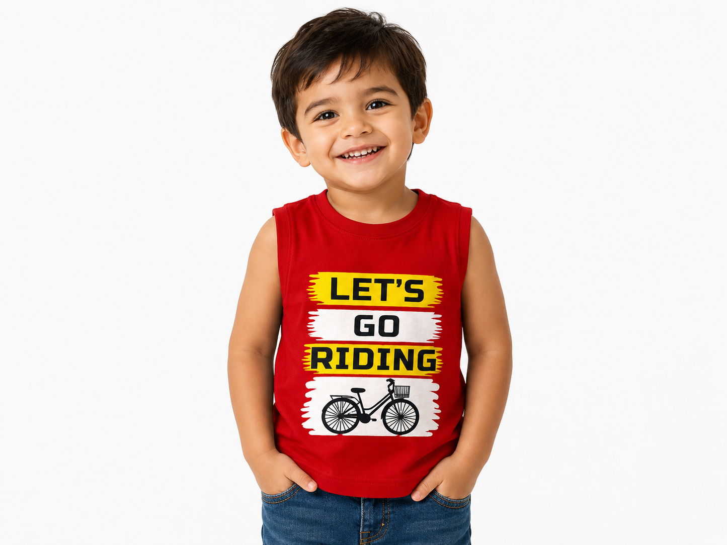 Premium Quality Boys Let’s Go Riding Tank Top